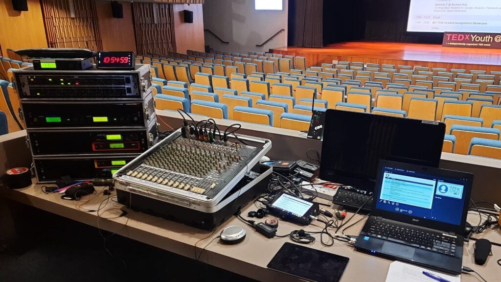 Audio Console and mixer for school event About - concepts.sg